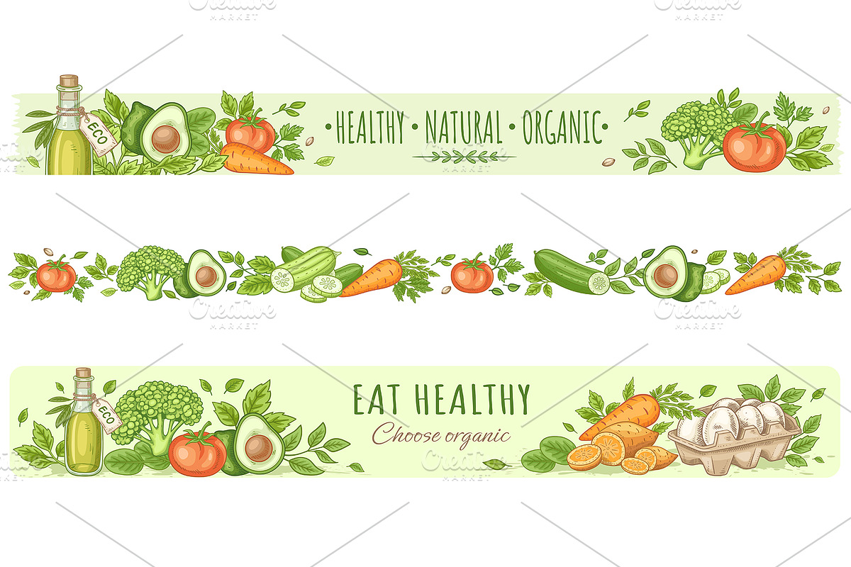 Organic Food and Eco Grocery Kit, a Food Illustration by Artspace (Photo 7 of 11)