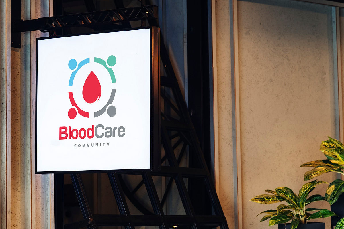 Blood Care Logo design, a Design Template by Lucky Creative (Photo 4 of 4)