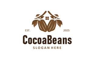simple concept of cocoa bean logo, a Branding & Logo Template by Maylianaw28