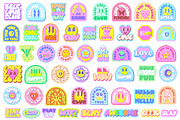 FEEL GOOD STICKERS PACK Y2K DESIGN, an Object Graphic by craftlove (Thumbnail 2 of 10)