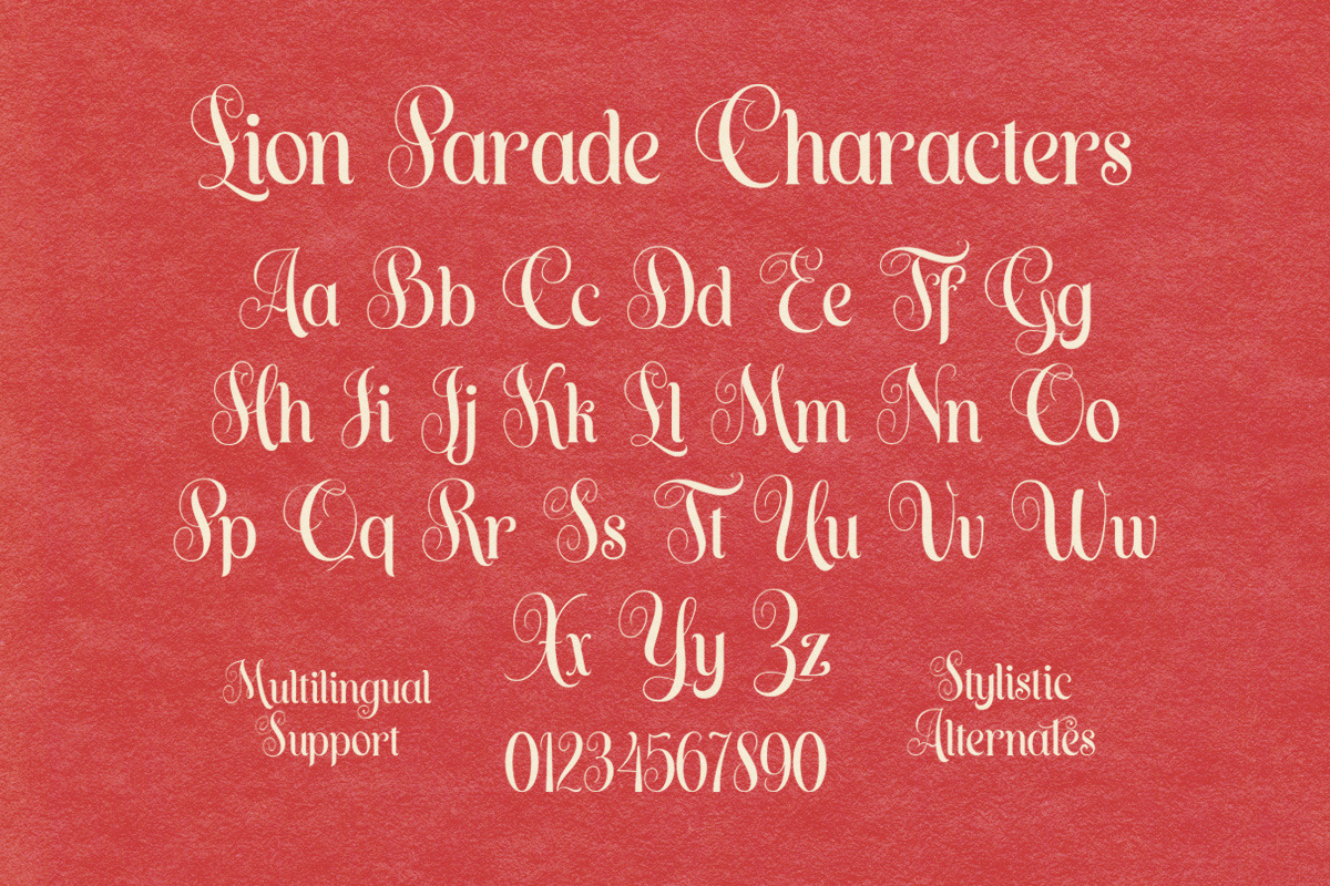 Lion Parade - Bonus Ornaments, a Font by Letterhend Studio (Photo 5 of 9)
