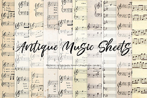 Antique Music Sheets - Set 02