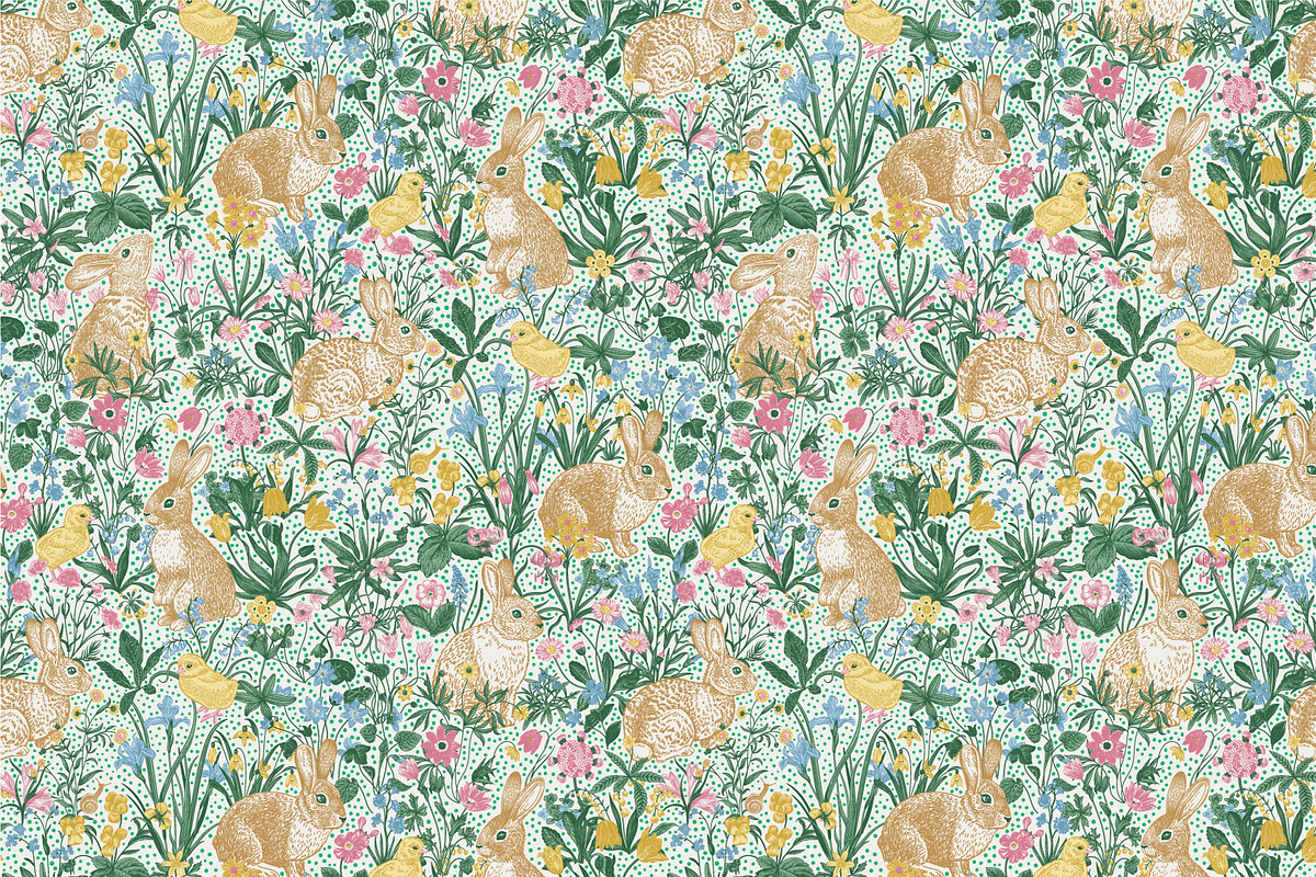 Mille-fleurs. Happy Easter, a Decorative Illustration by olga.korneeva (Photo 8 of 15)
