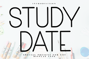 Study Date, a Sans Serif Font by FreshTypeINK (Thumbnail 1 of 8)