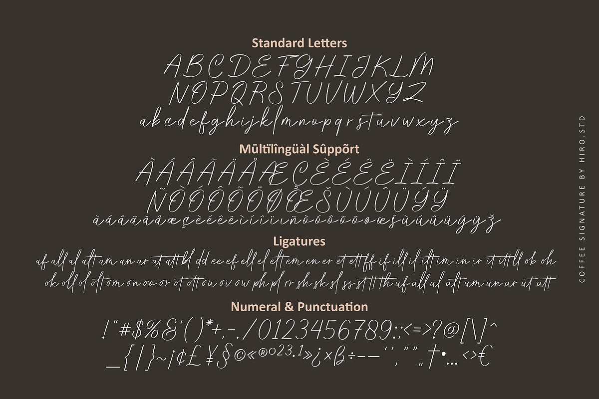 Coffee Signature - Handwritten Font, a Handwritten Font by HIRO.std (Photo 11 of 11)