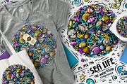 Sea Life Cartoon Doodle Big Pack, a Decorative Illustration by BALABOLKA (Thumbnail 5 of 10)