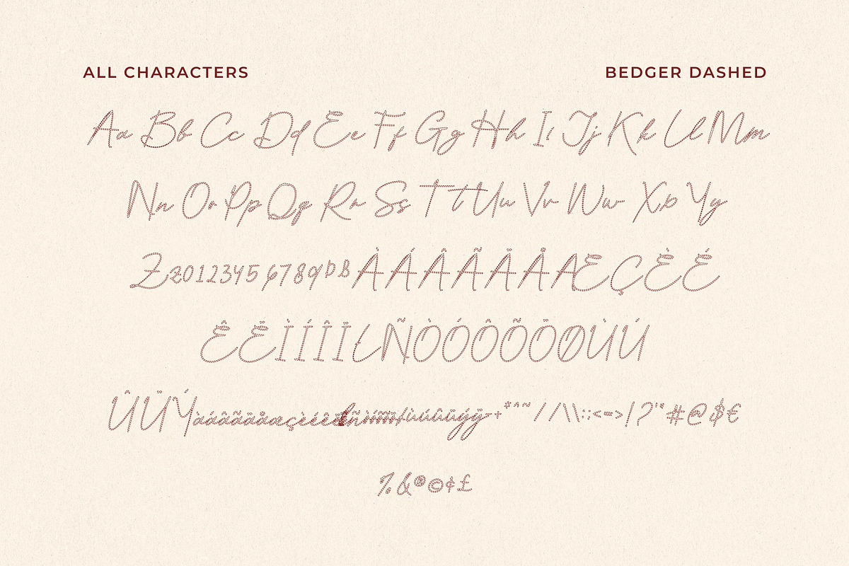 CS Baylora Dashed, a Script Font by Craft Supply Co. (Photo 8 of 8)
