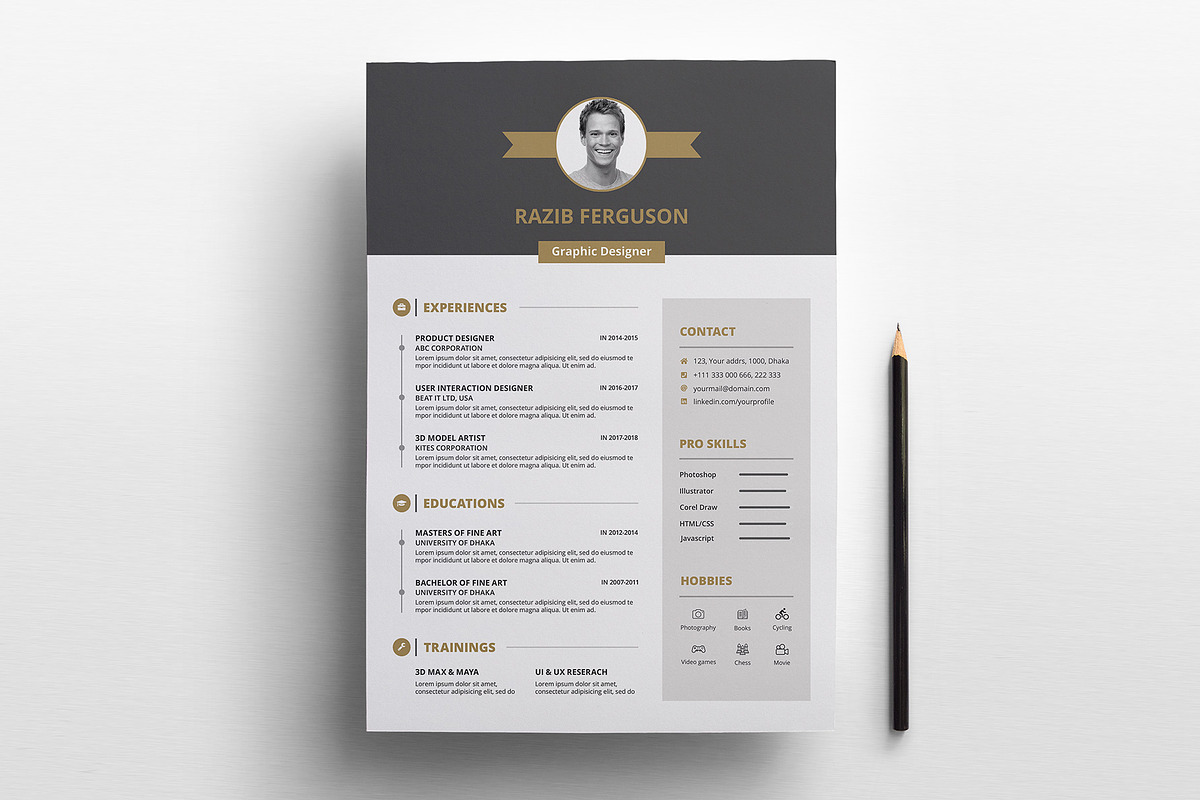 The Resume CV, a Resume Template by Rongmistiry (Photo 4 of 5)