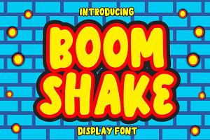 Boom Shake, a Sans Serif Font by Fourteen Letter