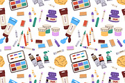 Art tools, supplies seamless pattern, a Pattern Graphic by Good Studio (Thumbnail 5 of 15)