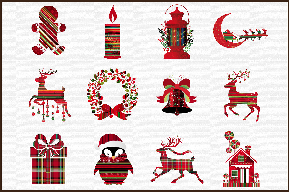 Watercolor Christmas Pattern PNG Cli, an Illustration by Sublimation Artist (Photo 3 of 6)