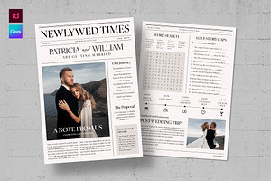 Wedding Newspaper Flyer Template, a Flyer Template by BrandPacks