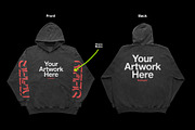 Vintage Oversized Hoodie Mockup, a Hoody Mockup by Mad Supply (Thumbnail 2 of 6)