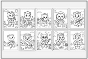 Cat Community Helpers Coloring Pages, an Animal Illustration by Lamia Emad (Thumbnail 3 of 5)