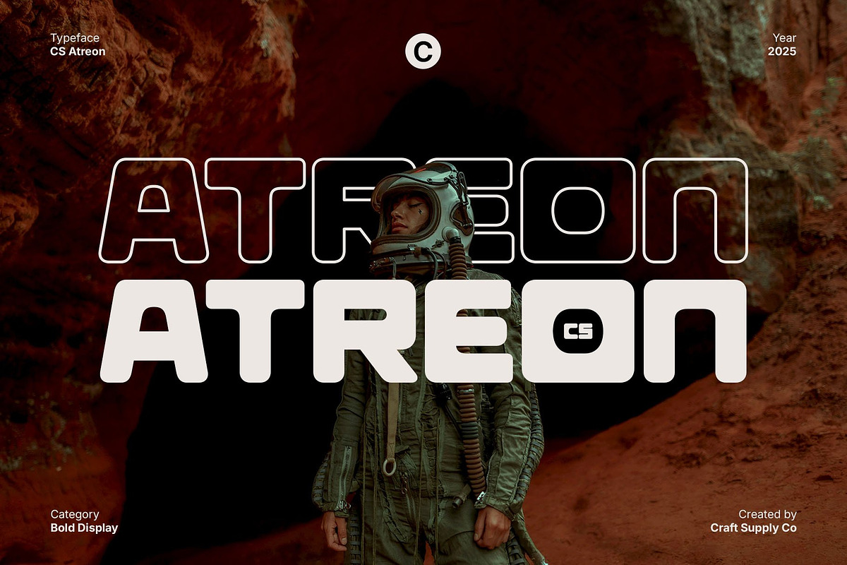 CS Atreon – Bold Display Font, a Sans Serif Font by Craft Supply Co. (Photo 1 of 8)
