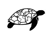 World Map Sea Turtle Bundle, an Illustration by Gaye Art (Thumbnail 29 of 31)