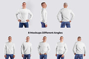 8 Mockups Mens Sweatshirt, a Shirt Mockup by Grow Design Craft Studio (Thumbnail 5 of 5)