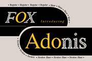 Fox Adonis: 4 Font Styles, a Serif Font by Fox7 By Rattana (Thumbnail 1 of 13)