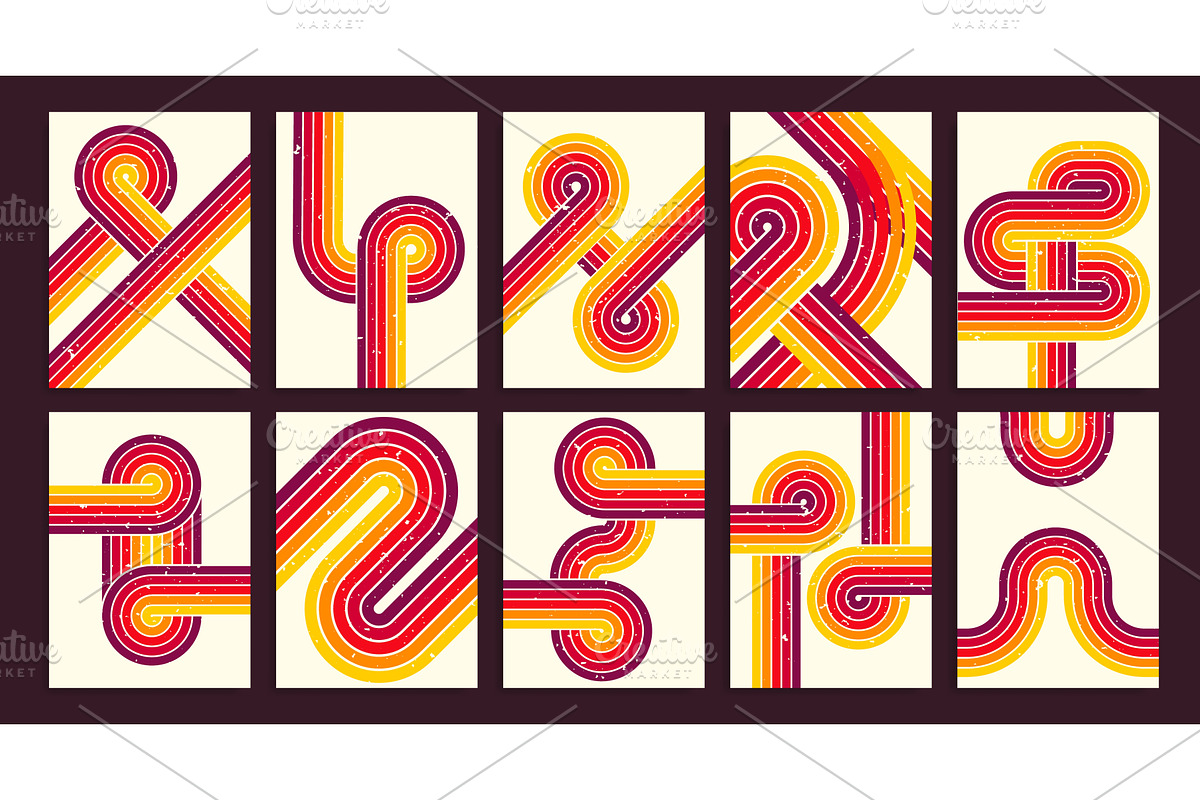 Retro 80s background pattern set, an Illustration by art PVP - market