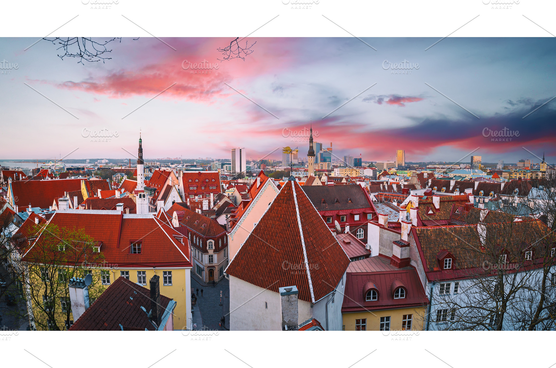 Tallinn view at sunset, an Architecture Photo by Nature and travel