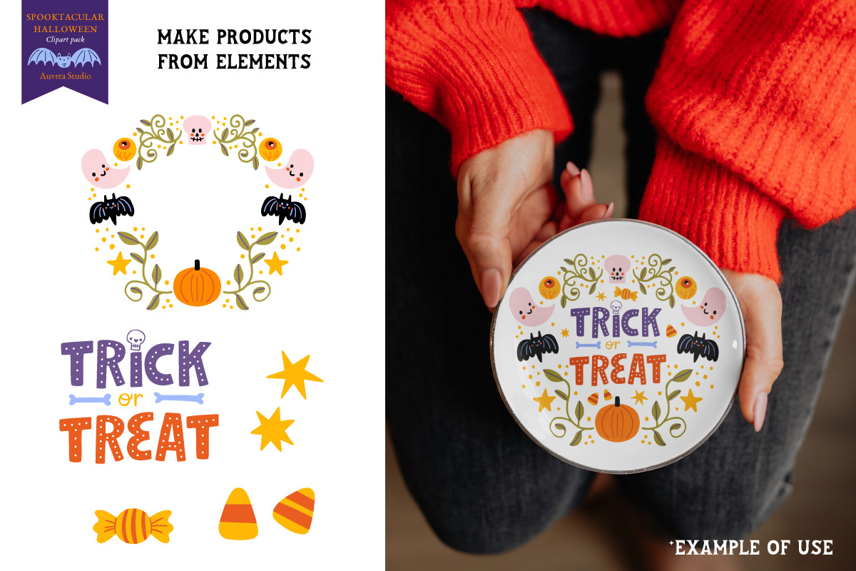 Spooktacular Halloween Clipart pack, an Illustration by Auvrea Studio (Photo 13 of 16)