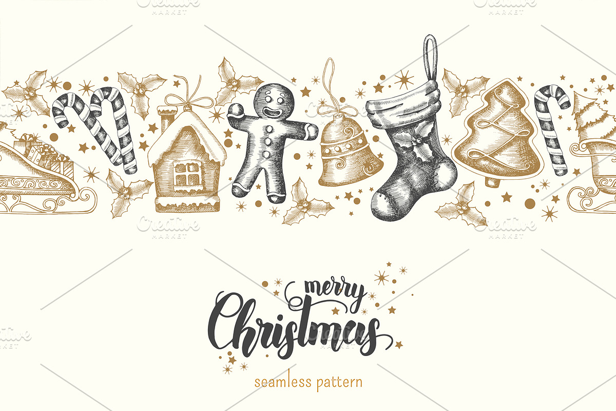 Christmas hand drawn Set, an Illustration by Tabiti (Photo 12 of 13)