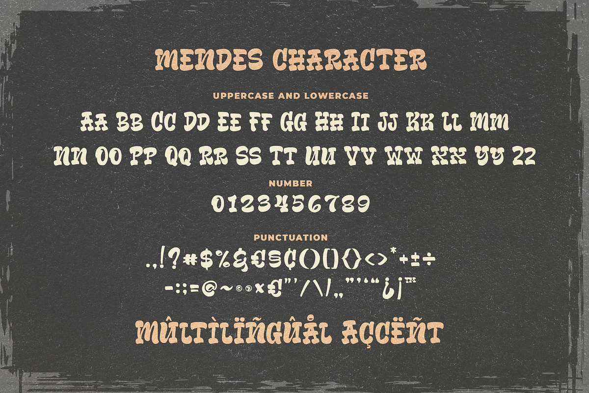 Mendes Old Fashioned Sign Font, a Font by Blankids Studio (Photo 5 of 6)