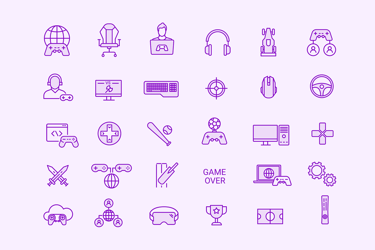 30 Online Gaming Icons, an Outline Icon by Creative VIP (Photo 2 of 5)