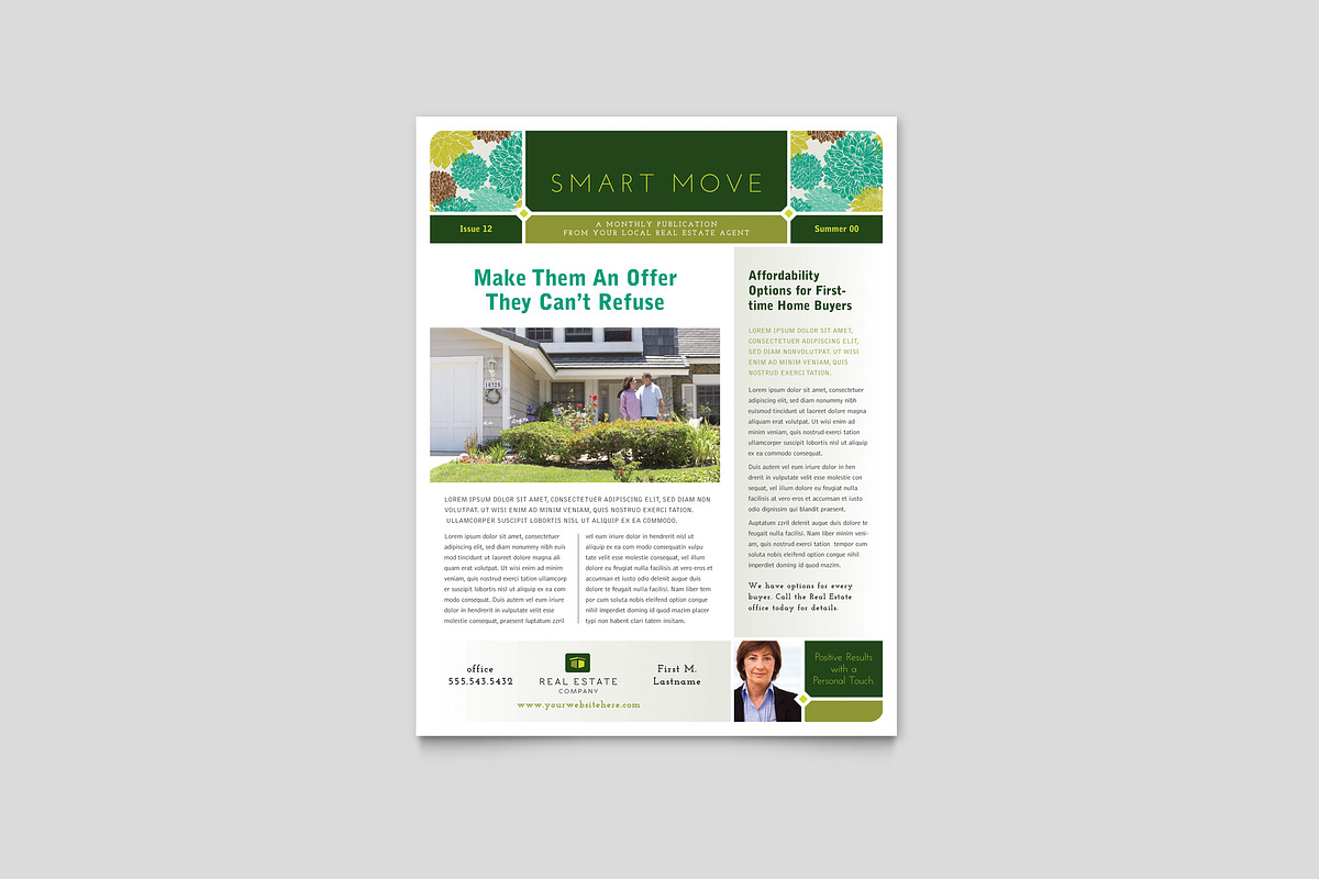 Real Estate Newsletter Template, a Flyer Template by StockLayouts (Photo 2 of 4)