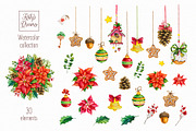 Happy New Year.Watercolor collection, a Decorative Illustration by Ekaterina Mikheeva (Thumbnail 7 of 8)