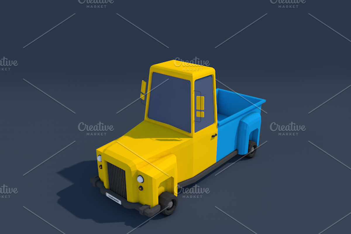Ultimate Low Poly City Cars Pack, a Cars & Vehicle 3D Model by CreativeeArt (Photo 49 of 54)