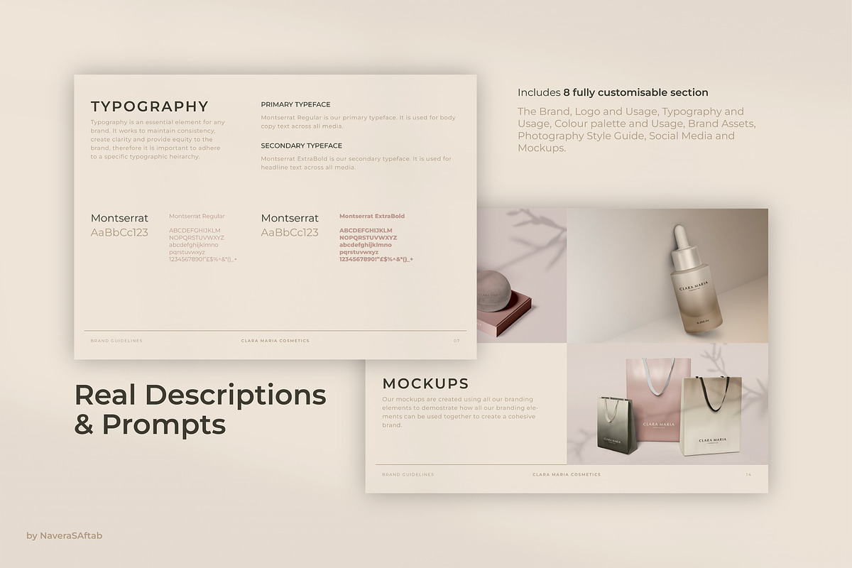 Clara | Brand Guidelines Template, a Branding & Logo Template by Naveera Aftab (Photo 4 of 7)
