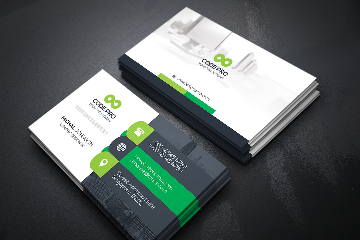 Business Cards 2 in 1, a Business Card Template by Genereux Art (Photo 6 of 8)
