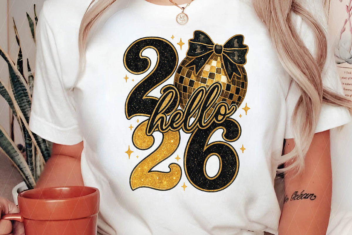 Hello 2026 Png, New Years Eve Png, an Illustration by DreamPrint404 (Photo 3 of 6)