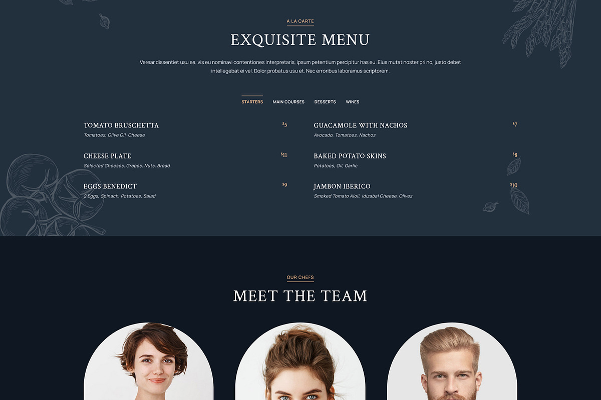 LaTulipe Restaurant WordPress Theme, a WordPress Template by MatchThemes (Photo 3 of 5)