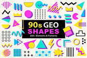 200+ Geometric 90s Graphics Bundle, a Graphic by Katrinelly (Thumbnail 1 of 14)