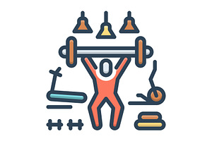 Gym gymnasium color icon, a Duotone Icon by Creative priyanka