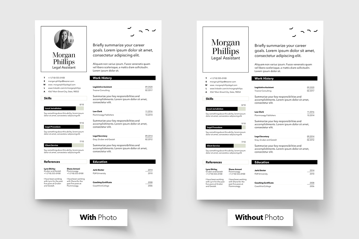 Modern Sophisticated Black and White, a Resume Template by Knockout Prezo (Photo 2 of 10)