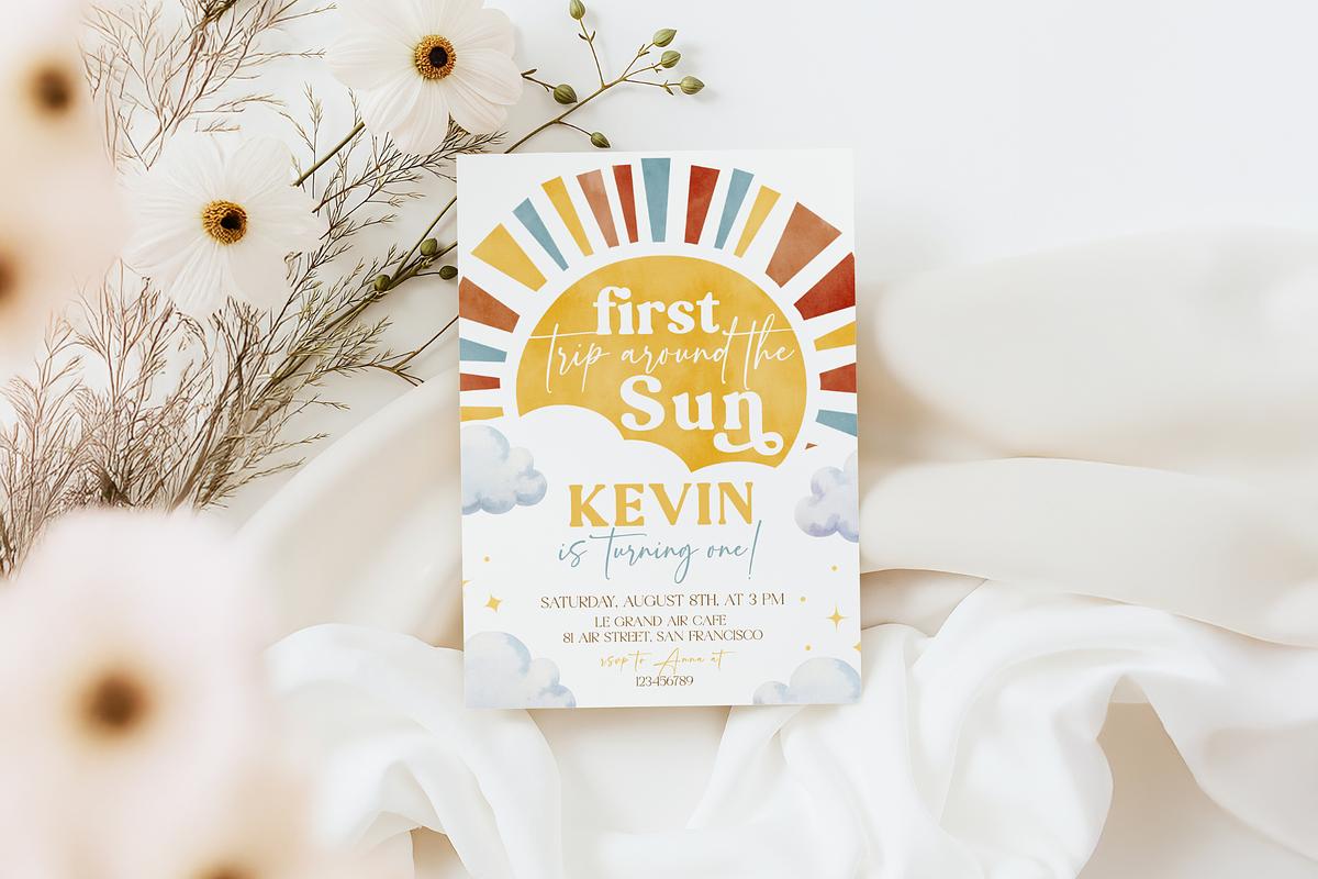 First Trip Around The Sun Invitation, a Templates & Theme by Digital_Mind (Photo 3 of 3)