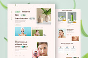 Beauty salon and skin care products, a Landing Page Template by uiwarrior (Thumbnail 1 of 6)