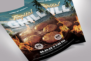 Tropical Grill Flyer Word Publisher