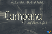 Campana, a Serif Font by Wakoletras (Thumbnail 1 of 4)