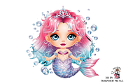 Cute Baby Mermaid PNG Bundle, a Graphic by Clipart Bloom (Thumbnail 4 of 11)