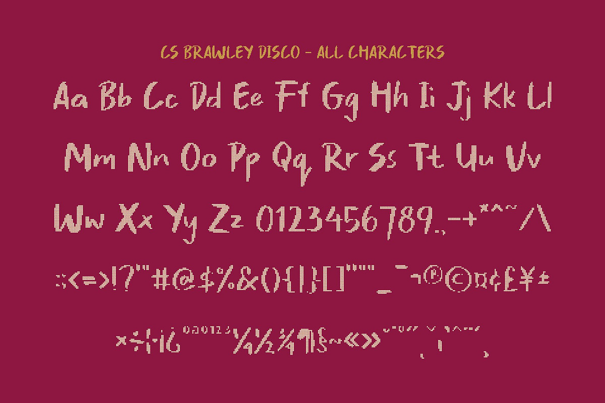 CS Brawley Disco, a Sans Serif Font by Craft Supply Co. (Photo 8 of 8)