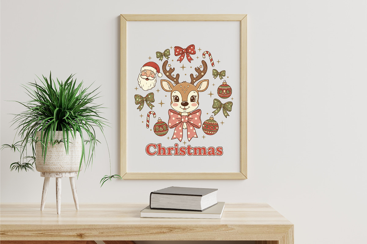 Cute Christmas Reindeer PNG, an Illustration by Libby Wishes (Photo 3 of 6)