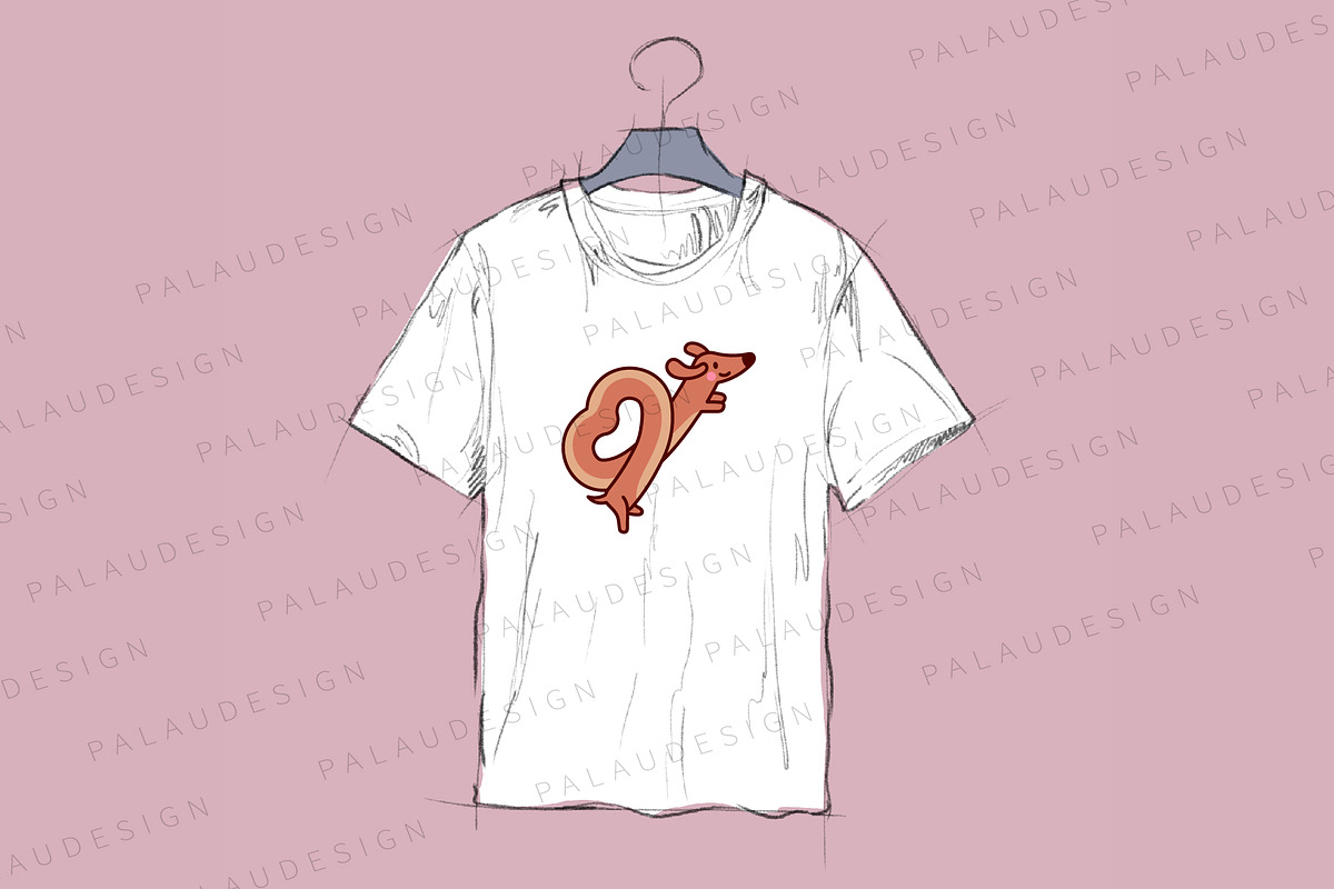 Cute Kawaii Dachshund Dog Character, an Animal Illustration by Palau (Photo 2 of 12)