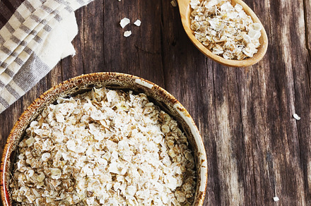 Oat flakes stock photo containing oat and food