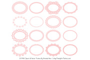 Soft Pink Round Lace Frames, an Illustration by Amanda Ilkov (Thumbnail 4 of 5)
