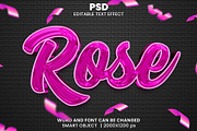 Rose 3d Editable Psd Text Effect, a Brushes & More by bdrobin (Thumbnail 1 of 2)