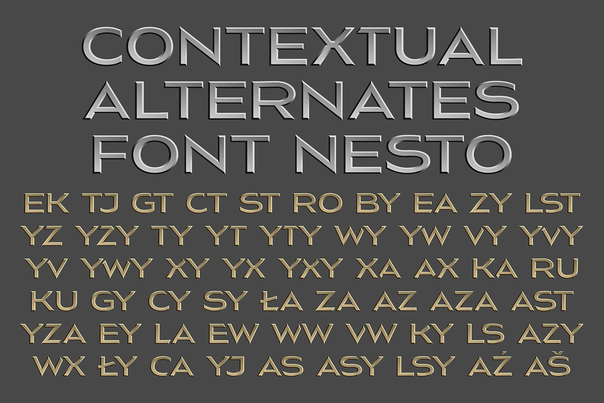 Nesto Metals, a Font by glukfonts (Photo 10 of 10)